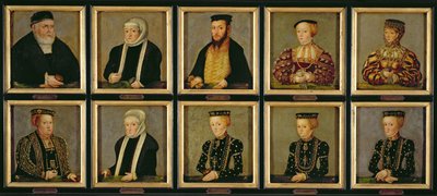 Ritratti dei membri della dinastia Jagellonica, c.1565 da Lucas Cranach the Younger